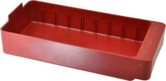 Quantum Storage - 28 Lb. Load Capacity, 11-5/8" Deep, Red High-Impact Polystyrene Drawer Bin - 2-1/8" High x 5-9/16" Wide x 11-5/8" Long - All Tool & Supply