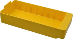 Quantum Storage - 28 Lb. Load Capacity, 11-5/8" Deep, Yellow High-Impact Polystyrene Drawer Bin - 2-1/8" High x 5-9/16" Wide x 11-5/8" Long - All Tool & Supply