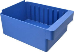 Quantum Storage - 28 Lb. Load Capacity, 11-5/8" Deep, Blue High-Impact Polystyrene Drawer Bin - 4-5/8" High x 8-3/8" Wide x 11-5/8" Long - All Tool & Supply