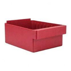 Quantum Storage - 28 Lb. Load Capacity, 11-5/8" Deep, Red High-Impact Polystyrene Drawer Bin - 4-5/8" High x 8-3/8" Wide x 11-5/8" Long - All Tool & Supply