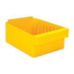 Quantum Storage - 28 Lb. Load Capacity, 11-5/8" Deep, Yellow High-Impact Polystyrene Drawer Bin - 4-5/8" High x 8-3/8" Wide x 11-5/8" Long - All Tool & Supply