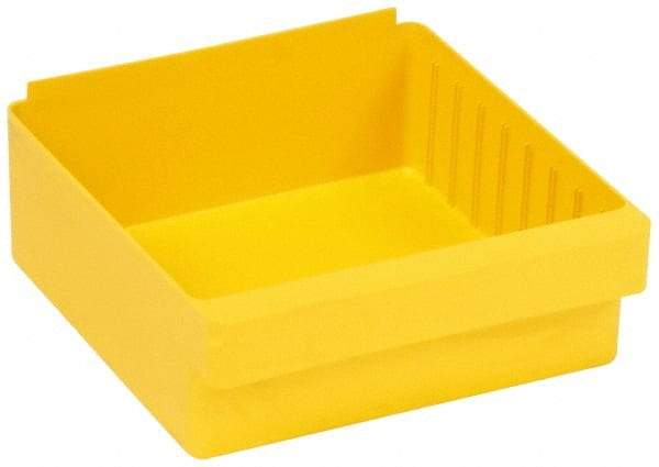 Quantum Storage - 28 Lb. Load Capacity, 11-5/8" Deep, Yellow High-Impact Polystyrene Drawer Bin - 4-5/8" High x 11-1/8" Wide x 11-5/8" Long - All Tool & Supply