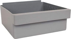 Quantum Storage - 28 Lb. Load Capacity, 11-5/8" Deep, Gray High-Impact Polystyrene Drawer Bin - 4-5/8" High x 11-1/8" Wide x 11-5/8" Long - All Tool & Supply