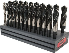 Triumph Twist Drill - 1/2 to 1", 118° Point, Oxide Finish, High Speed Steel Reduced Shank Drill Bit Set - All Tool & Supply