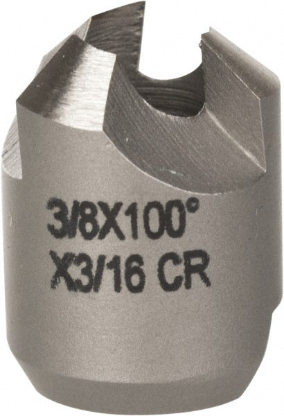 Made in USA - 3/8" Cutter Head Diam, 3/16" Pilot Hole Diam, High Speed Steel Reverse Countersink - All Tool & Supply