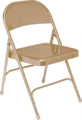 NPS - 18-1/4" Wide x 18-1/2" Deep x 29-1/4" High, Steel Standard Folding Chair - Beige - All Tool & Supply