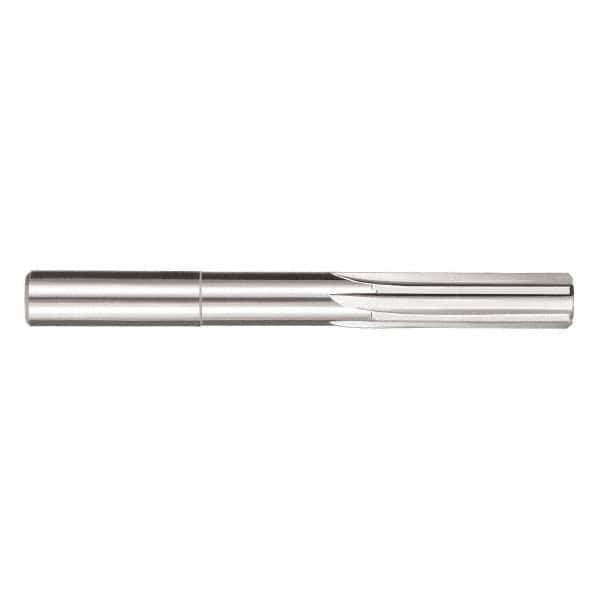 SGS - 25/64" Solid Carbide 6 Flute Chucking Reamer - Straight Flute, 25/64" Straight Shank, 4" OAL - All Tool & Supply