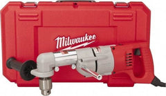 Milwaukee Tool - 1/2" Keyed Chuck, 500 RPM, D-Handle Electric Drill - 7 Amps, 120 Volts, Reversible, Includes 3/16" Socket Wrench, 9/16" Open End Wrench, RAD Assembly, Side Handle - All Tool & Supply