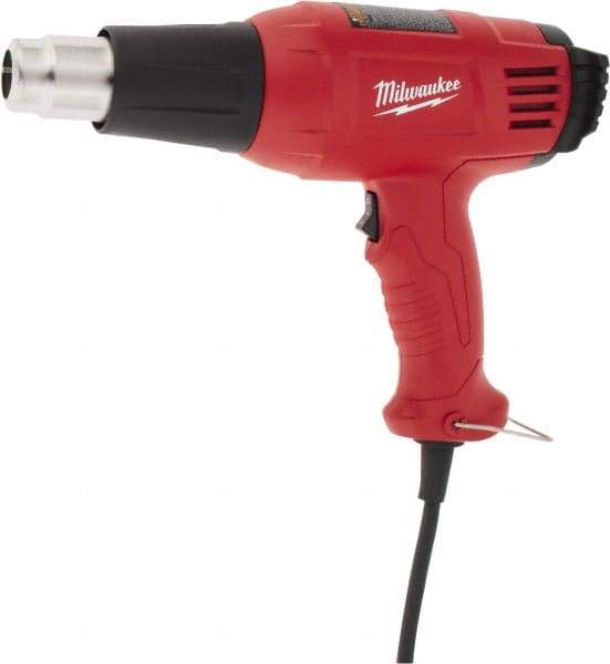 Milwaukee Tool - 570 to 1,000°F Heat Setting, 14.8 CFM Air Flow, Heat Gun - 120 Volts, 11.6 Amps, 1,400 Watts, 10.13' Cord Length - All Tool & Supply