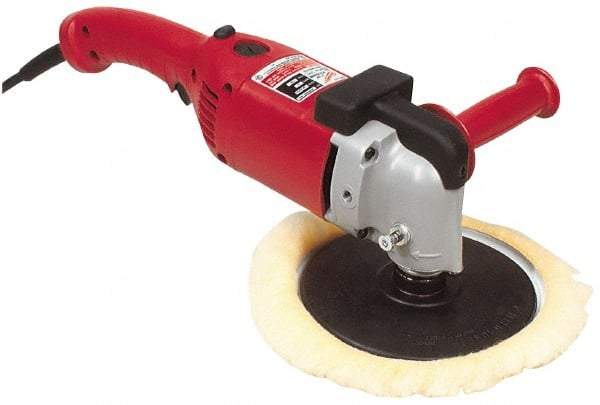 Milwaukee Tool - 7 to 9" Pad Diam, 1,750 RPM, Handheld Electric Polisher - 5/8-11" Spindle Thread, 11 Amps, 120 Volts - All Tool & Supply