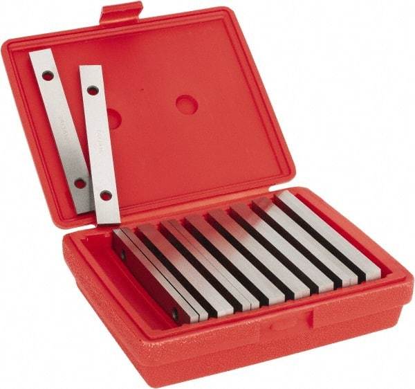 Value Collection - 18 Piece, 6 Inch Long Tool Steel Parallel Set - 3/4 to 1-3/4 Inch High, 1/4 to 1/4 Inch Thick, 52-58 RC Hardness, Sold as 9 Pair - All Tool & Supply