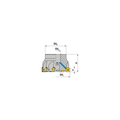 Indexable Square-Shoulder Face Mill:  A490.80.R.09-09,  27.0000″ Arbor Hole Dia, Uses  9,  SD.. 09T3.. Inserts,  Through Coolant,  Series  A490-09