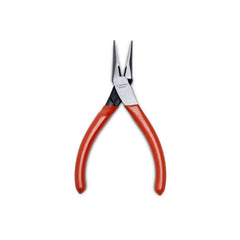 Long Nose Plier: 5″ OAL, Side Cutter Serrated Jaw