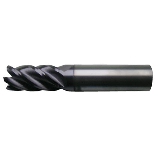 ‎1″ × 1″ × 2-1/4″ × 5″ RHS / RHC Solid Carbide 5-Flute High-Performance End Mill for Ferrous Material - TiAlN - Exact Industrial Supply