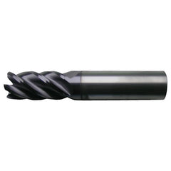 ‎1/4″ × 1/4″ × 1-1/8″ × 3″ RHS / RHC Solid Carbide 5-Flute High-Performance End Mill for Ferrous Material - Bright - Exact Industrial Supply