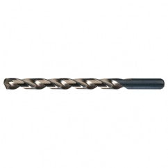 #1 RHS / RHC HSS-CO 8% (M42) 135 Degree Split Point Cobalt Heavy Duty Taper Length Drill - Straw / Gold Oxide - All Tool & Supply