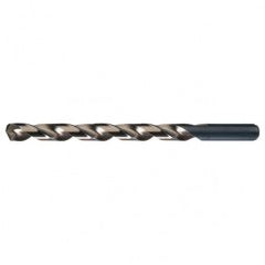 #1 RHS / RHC HSS-CO 8% (M42) 135 Degree Split Point Cobalt Heavy Duty Taper Length Drill - Straw / Gold Oxide - All Tool & Supply