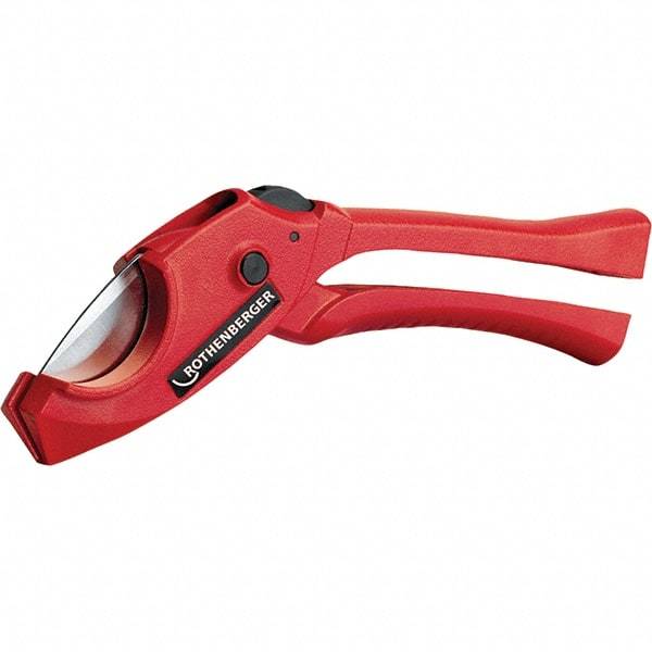 Rothenberger - 1-1/4" Pipe Capacity, Tube & Pipe Cutter - Cuts Plastic, PVC, CPVC, 7" OAL - All Tool & Supply