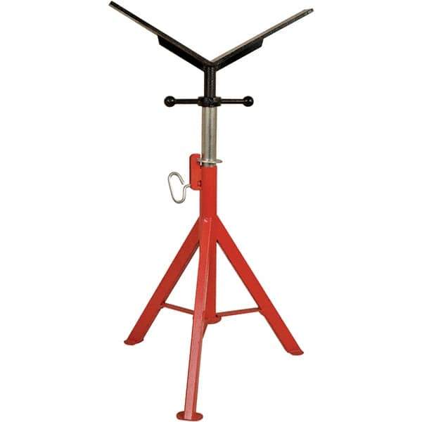 Rothenberger - 1/2" to 16" Pipe Capacity, Portable Folding Vee-Head Stand - 27" to 50" High, 2,500 Lb Capacity - All Tool & Supply