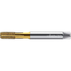 Walter-Prototyp - M8x1.25 DIN 2174 6HX 7.480 Thread Limit Semi-Bottoming Thread Forming Tap - Powdered Metal High Speed Steel, TiN Finish, 90mm OAL, 12mm Thread Length, Right Hand Thread, Series TC420 - All Tool & Supply