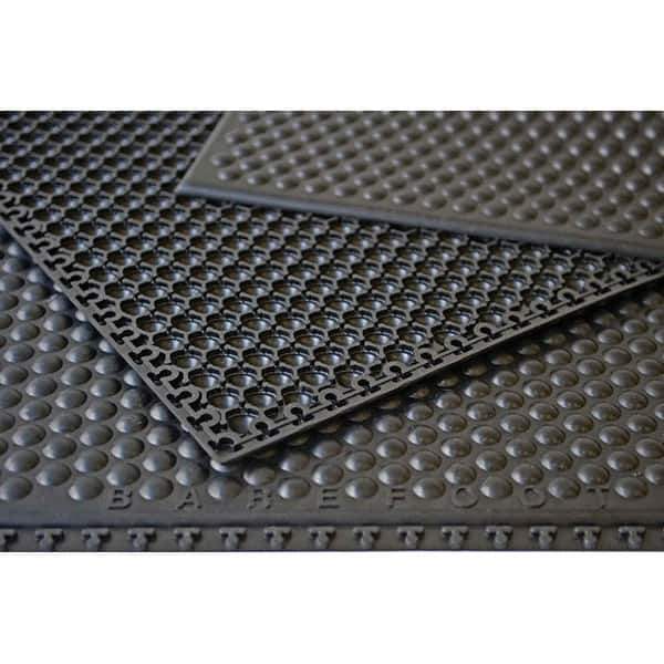 Barefoot - 2' Long x 3' Wide, Dry Environment, Anti-Fatigue Matting - Black, EPDM Rubber with EPDM Rubber Base - All Tool & Supply