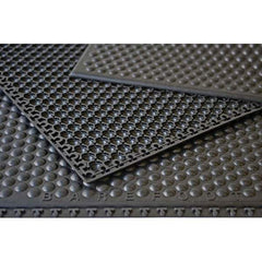 Barefoot - 3' Long x 3' Wide, Dry Environment, Anti-Fatigue Matting - Black, EPDM Rubber with EPDM Rubber Base - All Tool & Supply