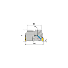 Indexable Square-Shoulder Face Mill:  AHPC.315.R.18-12,  60.0000″ Arbor Hole Dia, Uses  18,  ZNHW 1205.. Inserts,  Through Coolant,  Series  AHPC-12