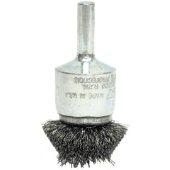 ‎1-1/2″ Circular Flared Crimped Wire End Brush, .006″ Stainless Steel Fill - All Tool & Supply