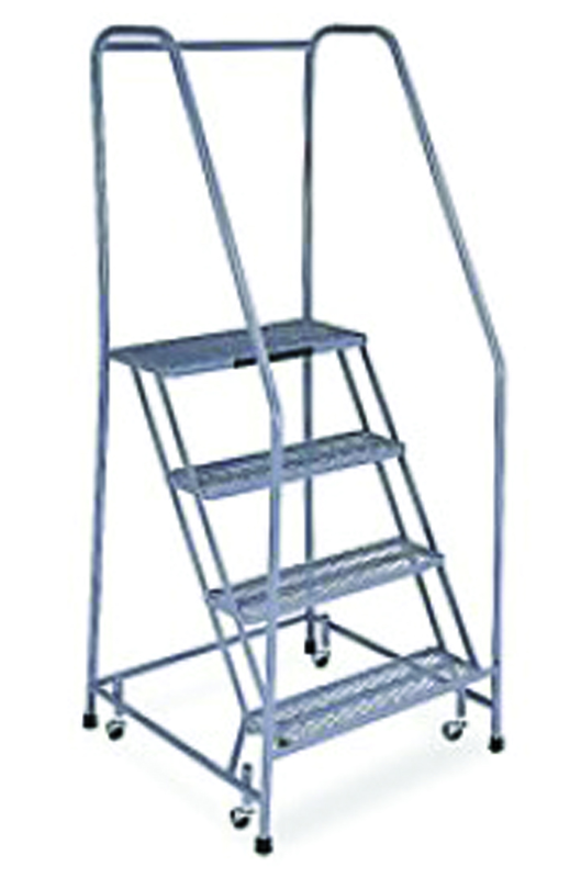 Model 1000; 4 Steps; 30 x 31'' Base Size - Steel Mobile Platform Ladder - All Tool & Supply