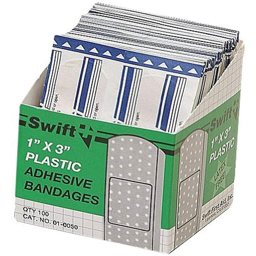 1X3 PLASTIC STRIP BANDAID 100/BOX - All Tool & Supply