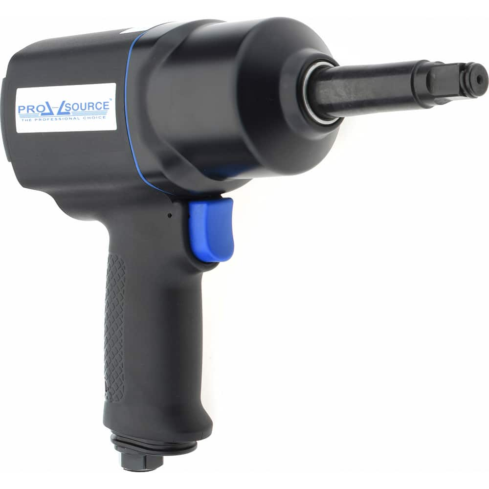 Air Impact Wrench: 1/2″ Drive, 8,000 RPM, 50 to 580 ft/lb 1/4″ Inlet, 6.2 CFM, 90 psi, Pistol Grip, Handle Exhaust