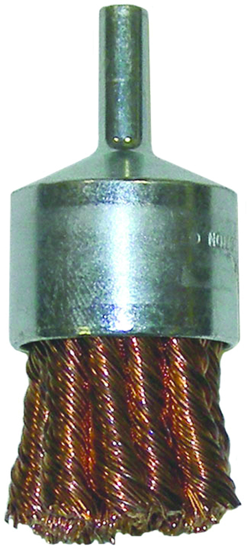 1-1/8" Knot Wire End Brush - .020; Bronze - Non-Sparking Wire Wheel - All Tool & Supply