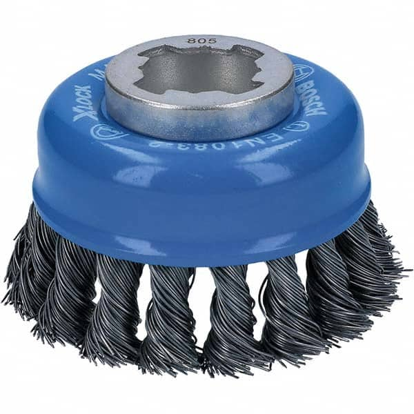 Bosch - 3" Diam 0.012" X-LOCK Carbon Steel Fill Cup Brush - All Tool & Supply