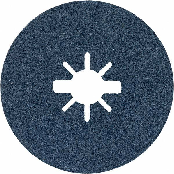 Bosch - Fiber Discs; Disc Diameter (Inch): 4-1/2 ; Abrasive Material: Zirconia Alumina ; Grade: Coarse ; Grit: 80 ; Center Hole Size (Inch): 0 ; Series: X-LOCK - Exact Industrial Supply