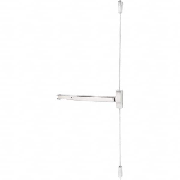 3' Surface Vertical Rod Fire Rated, Antimicrobial Coated Satin Stainless Steel Finish