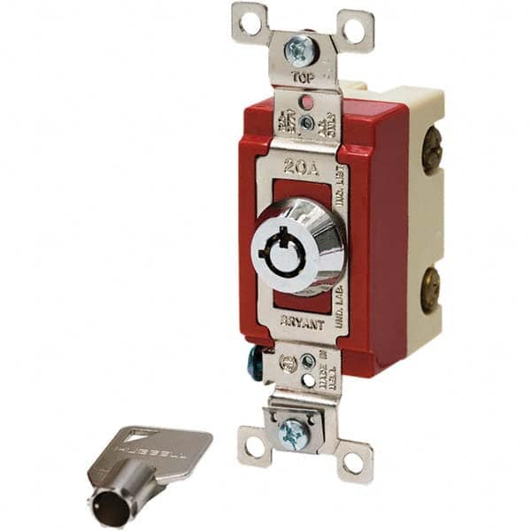 Bryant Electric - Key Switches Switch Type: 4 Tumbler Switch Sequence: On-Off - All Tool & Supply