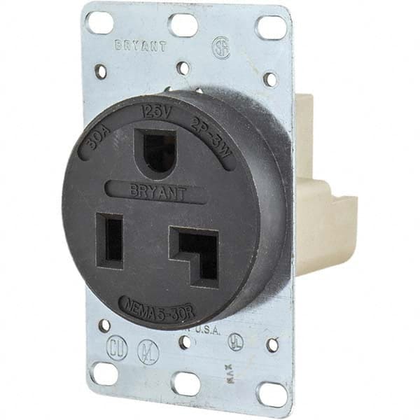 Bryant Electric - Straight Blade Receptacles Receptacle Type: Single Receptacle Grade: Industrial - All Tool & Supply