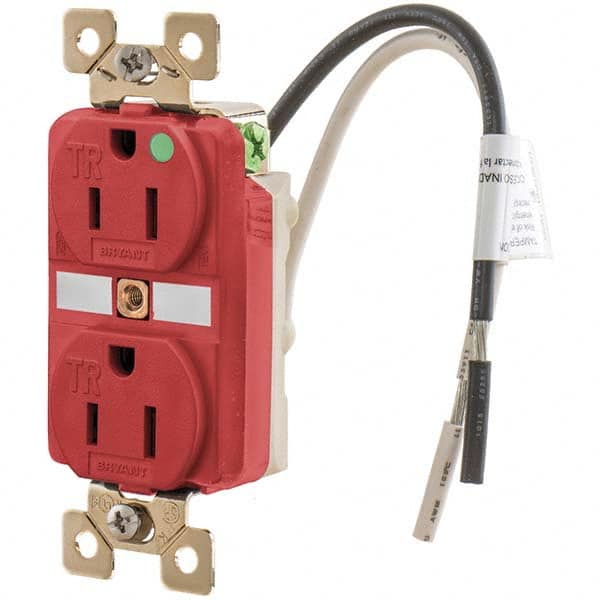 Bryant Electric - Straight Blade Receptacles Receptacle Type: Duplex Receptacle Grade: Hospital - All Tool & Supply