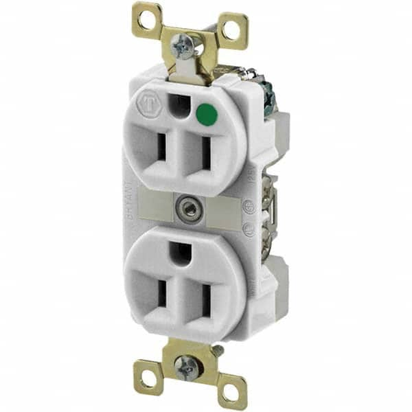 Bryant Electric - Straight Blade Receptacles Receptacle Type: Duplex Receptacle Grade: Hospital - All Tool & Supply