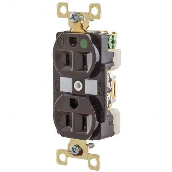 Bryant Electric - Straight Blade Receptacles Receptacle Type: Duplex Receptacle Grade: Hospital - All Tool & Supply