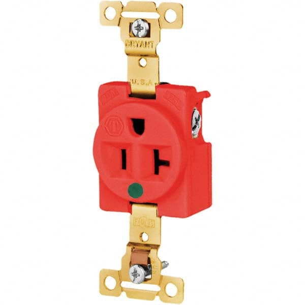 Bryant Electric - Straight Blade Receptacles Receptacle Type: Single Receptacle Grade: Hospital - All Tool & Supply