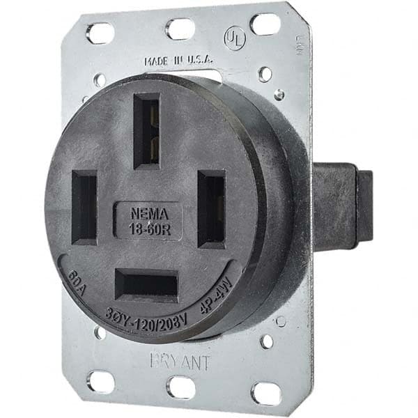 Bryant Electric - Straight Blade Receptacles Receptacle Type: Single Receptacle Grade: Industrial - All Tool & Supply