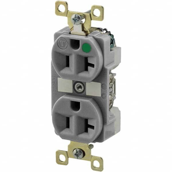 Bryant Electric - Straight Blade Receptacles Receptacle Type: Duplex Receptacle Grade: Hospital - All Tool & Supply