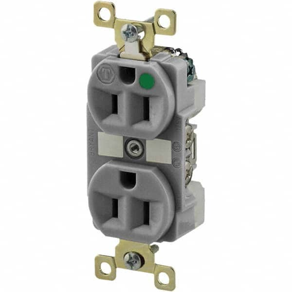 Bryant Electric - Straight Blade Receptacles Receptacle Type: Duplex Receptacle Grade: Hospital - All Tool & Supply