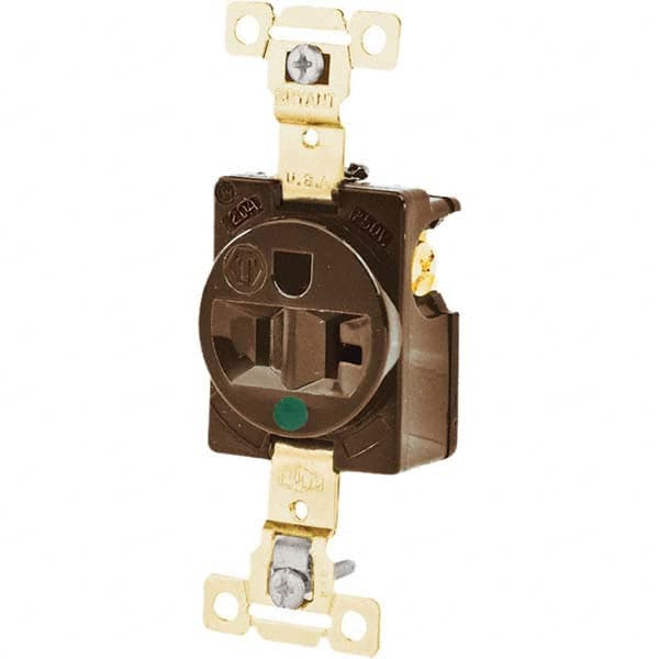 Bryant Electric - Straight Blade Receptacles Receptacle Type: Single Receptacle Grade: Hospital - All Tool & Supply