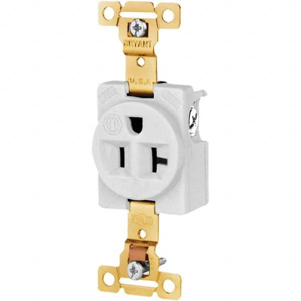 Bryant Electric - Straight Blade Receptacles Receptacle Type: Single Receptacle Grade: Industrial - All Tool & Supply