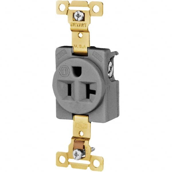 Bryant Electric - Straight Blade Receptacles Receptacle Type: Single Receptacle Grade: Industrial - All Tool & Supply