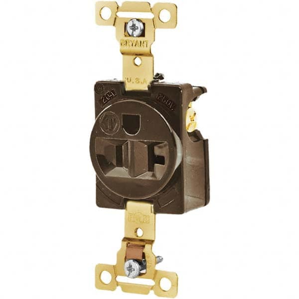 Bryant Electric - Straight Blade Receptacles Receptacle Type: Single Receptacle Grade: Industrial - All Tool & Supply