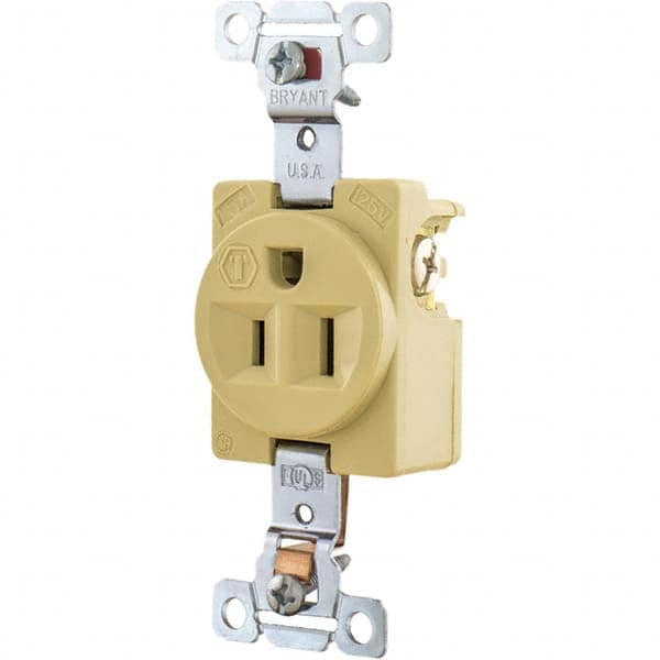 Bryant Electric - Straight Blade Receptacles Receptacle Type: Single Receptacle Grade: Industrial - All Tool & Supply