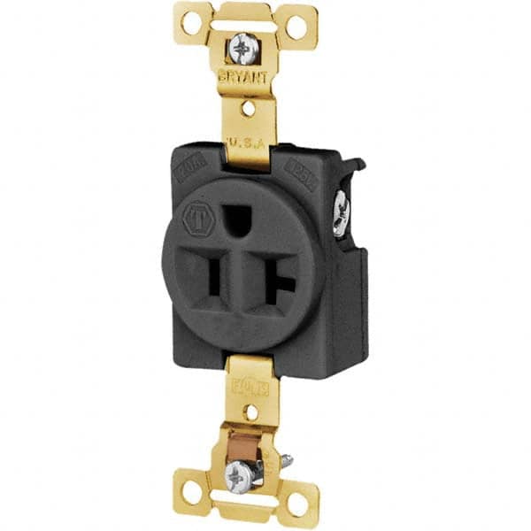 Bryant Electric - Straight Blade Receptacles Receptacle Type: Single Receptacle Grade: Industrial - All Tool & Supply